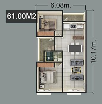 Departamento en Residencial Los Bosques