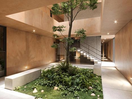 Depto 2 recamaras en Temozon Norte, Mérida, con terraza y piscina privada. PB