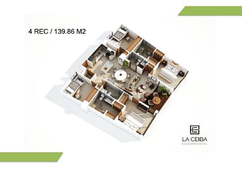 Departamento en venta en Playa del Carmen, La Ceiba Ciudad Mayacoba. 