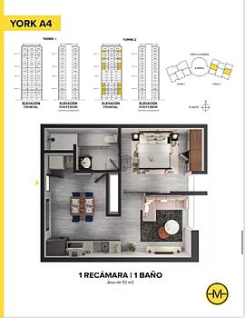 Departamento AMUEBLADO, TORRES MOTTO, Distrito Piamonte, Qro