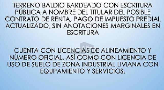 Terreno en Renta en Boulevard Antonio Rocha Cordero en Industrial San Luis