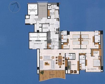 Departamento en Venta, Torre Blue, Bosque real, Huixquilucan.