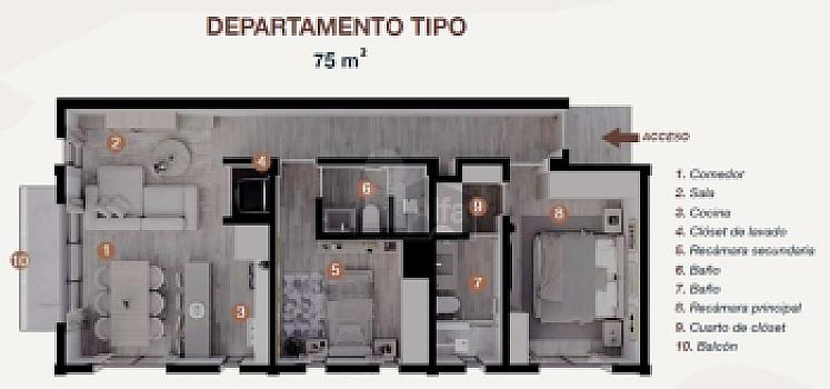 Departamento en Residencial Calidris es un complejo inmobiliario ubicado en el Club de Golf Las Aves