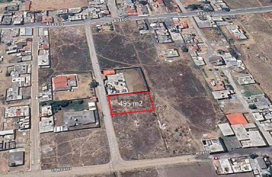 Venta de terreno de 495 m2, 15 m de frente, en Otzolotepec, Edo. de México. Cerca de Villas Santín.