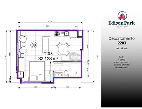 DEPARTAMENTO EN LA TABACALERA, EDISON PARK
