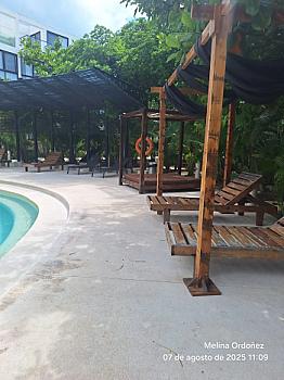 Departamento amplio en Tulum con terraza y jacuzzi en The Waves