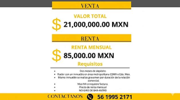 LOCAL COMERCIAL  VENTA O RENTA – JARDINES DE SAN MATEO EDO MEX