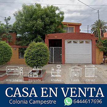 CASA EN VENTA, LUIS G. MONZON 210, COL. CAMPESTRE