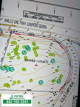 QUERETARO Terreno anillo fray junípero serra,enfrente refugio ). Sup. 6,379 m2 ( se vende todo ).Precio$ 47,587,500.00