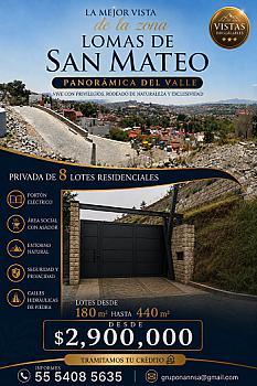 Lote Residencial Privada de 8. Lotes Vista Panorámica
