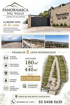 Privada Residencial 8 lotes Lomas San mateo