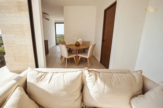 Suite de 2 habitaciones en Residencial Sense Cancún | 65.95 m² + amenidades