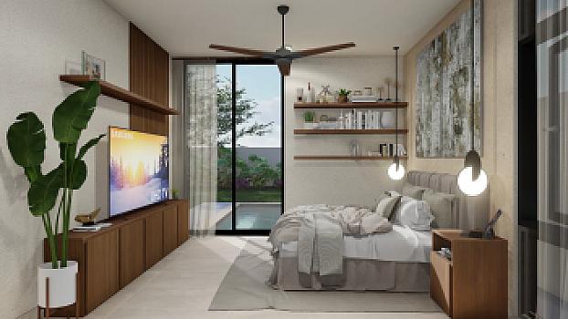 Casas Nuevas en Conkal, de 3 habitaciones en privada residecnial