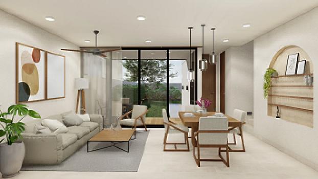 Casas Nuevas en Conkal, de 3 habitaciones en privada residecnial
