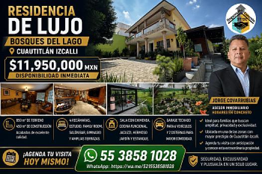 🏡✨ **¡Casa en Venta en Bosques del Lago, Cuautitlán Izcalli |