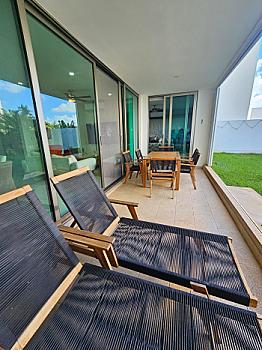 Departamento de 3 recámaras, 3.5 baños con jardín en Aqua Cancún💦