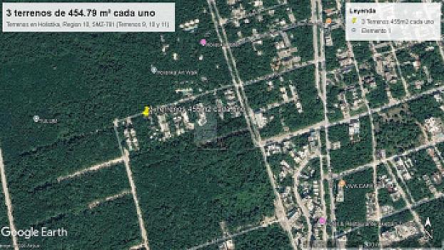 3 Terrenos en Venta en zona Holistika, Region 10, Tulum, Quintana Roo