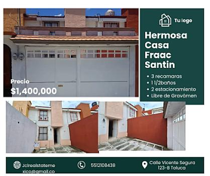 VENTA DE CASA EN TOLUCA EDO de M