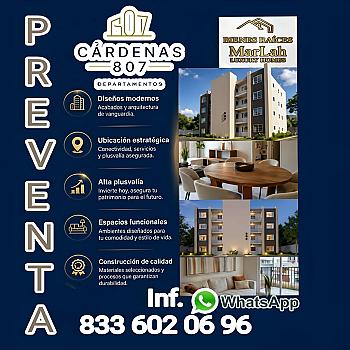PREVENTA DE MODERNOS DEPARTAMENTOS 3 RECÁMARAS EN ZONA CON PLUSVALÍA ASEGURADA