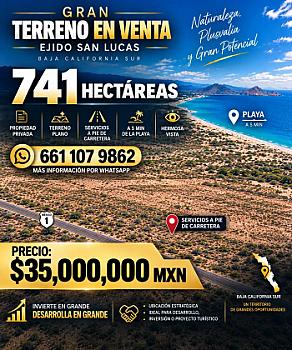 741 HECTAREAS NEAR MULEGE B.C.S.