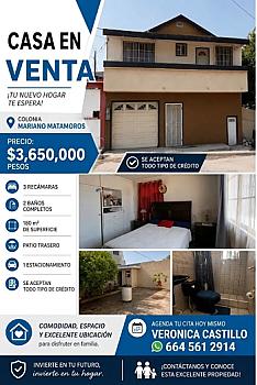 BONITA CASA  DE 3 RECAMARAS  CON PATIO EXCEDENTE