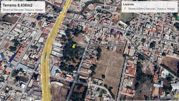 8,636.20 m² land for sale Commercial and residential use with house and warehouse in Tizayuca Hidalgo