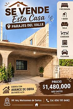 1 STORY HOUSE PARAJES DEL VALLE.