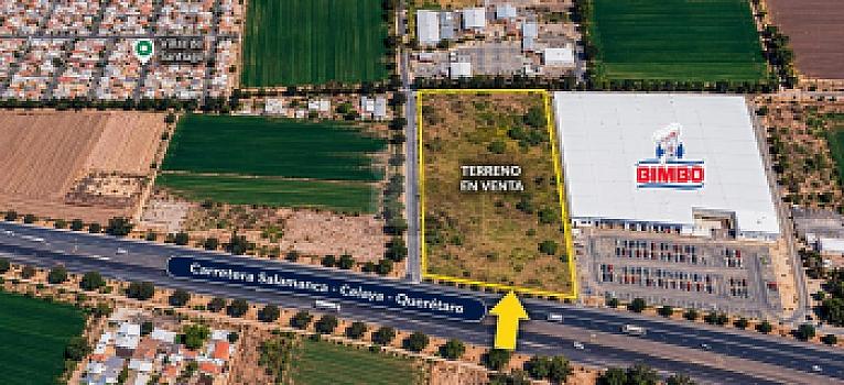 Terreno en venta, a un costado de Bimbo, Celaya