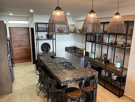 PH en venta frente al mar en AKUMAL, TULUM con 2 roof top privados