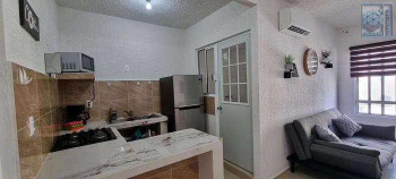 Departamento Amueblado en Renta Condominio Playa Chacchoben Playa del Carmen