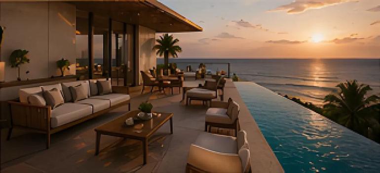 Penthouse excepcional con rooftop privado y vistas panorámicas al Caribe
