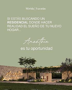 Amanthia: Terrenos residenciales en preventa en zona de alta plusvalía al norte de Mérida